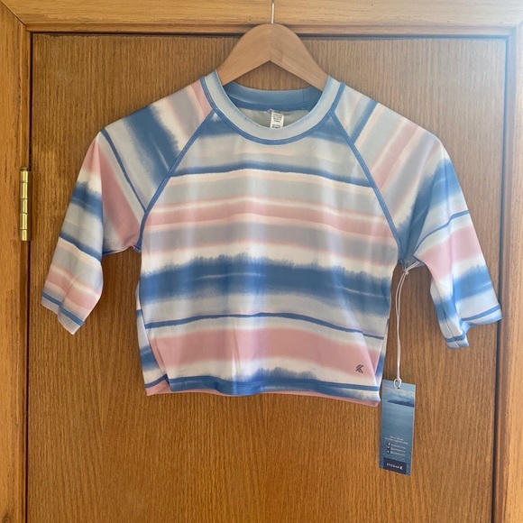 KYODAN SWIM • NWT! Crop Rash Guard UPF 40 - Watercolor - Picture 8 of 16